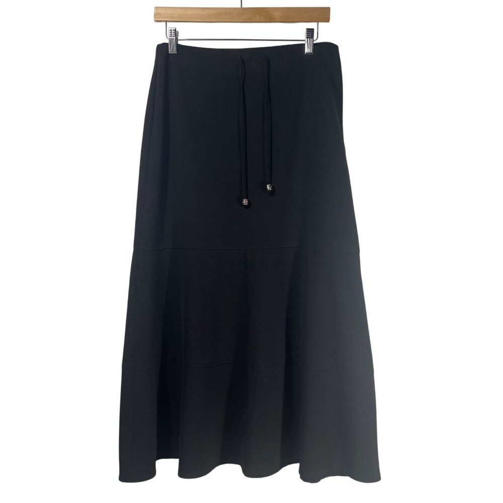 Dressbarn Women's Flared Knee Length Skirt Black Size 6